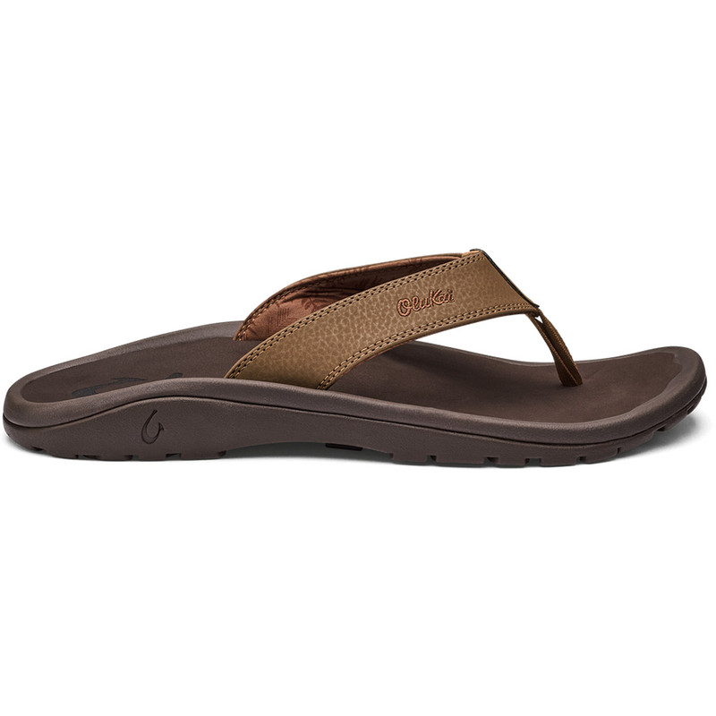 Side view of brown sandals