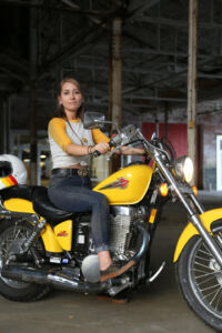 Julia on Motorcycle