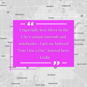 I especially love Silver in the City's unique journals and notebooks—I got my beloved “One Line a Day” journal here. - Leslie