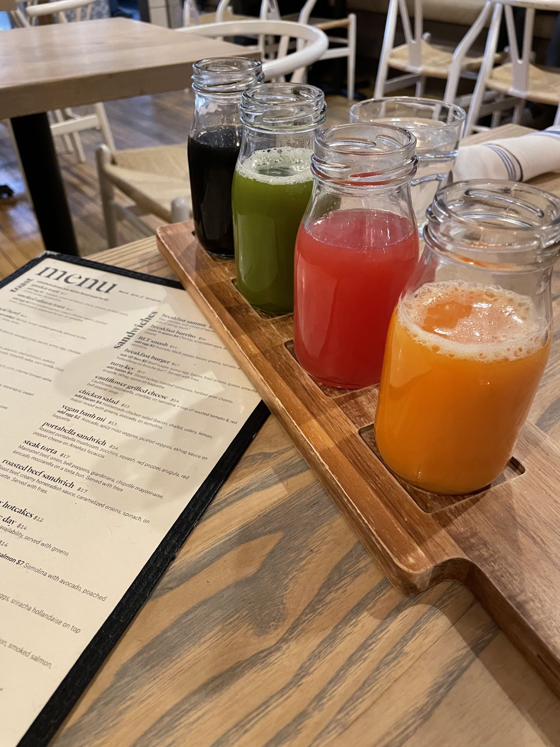 Garden Table juice flight