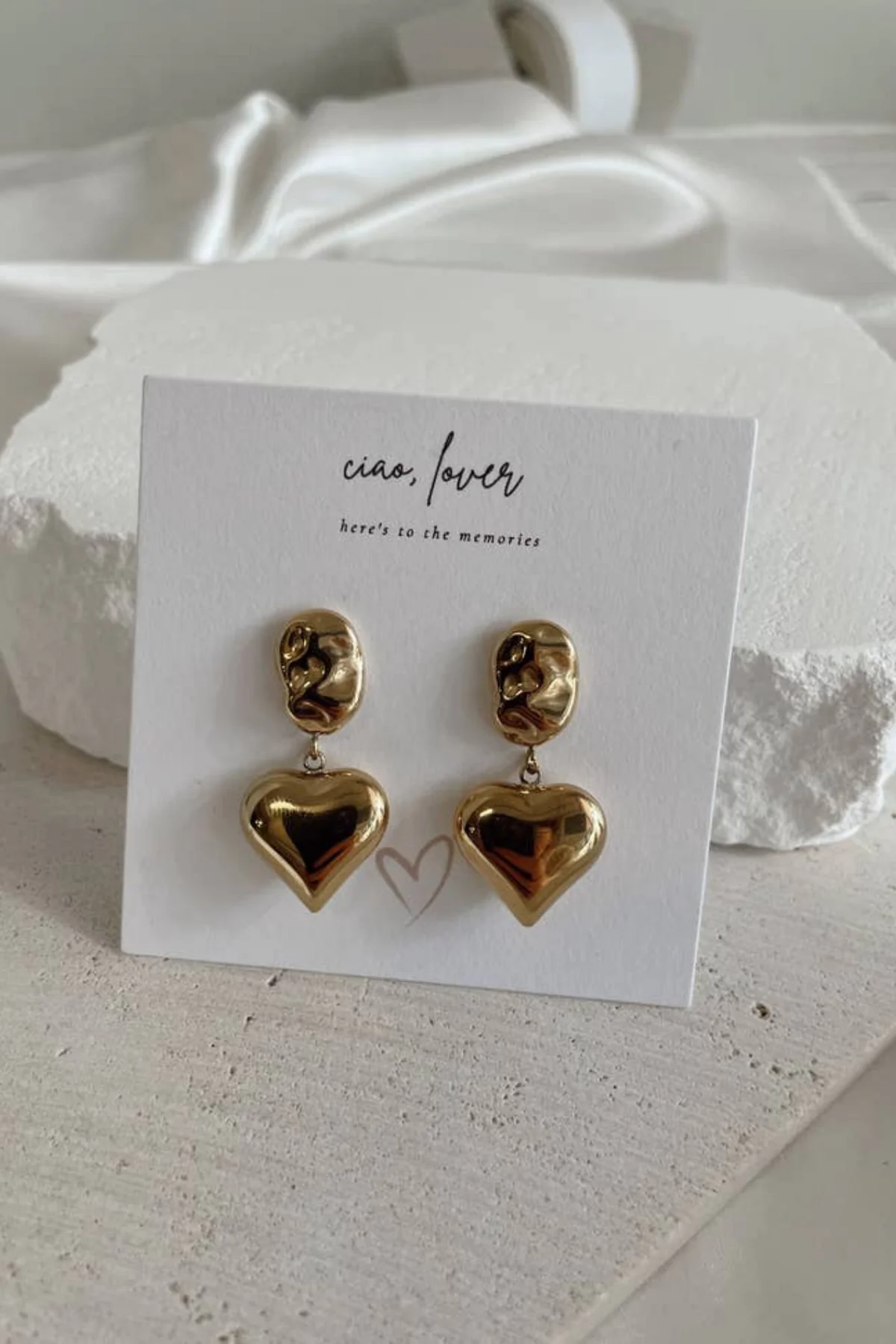 Lilly and Sparrow heart earrings