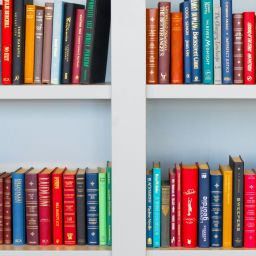 Books on a shelf
