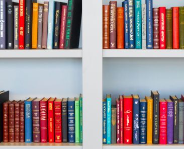 Books on a shelf
