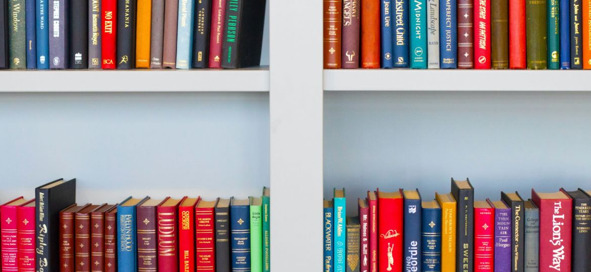 Books on a shelf