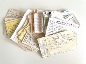 stack of recipe cards