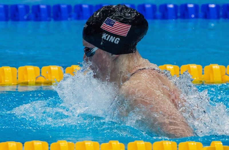 Lilly King swimming in the Olympics
