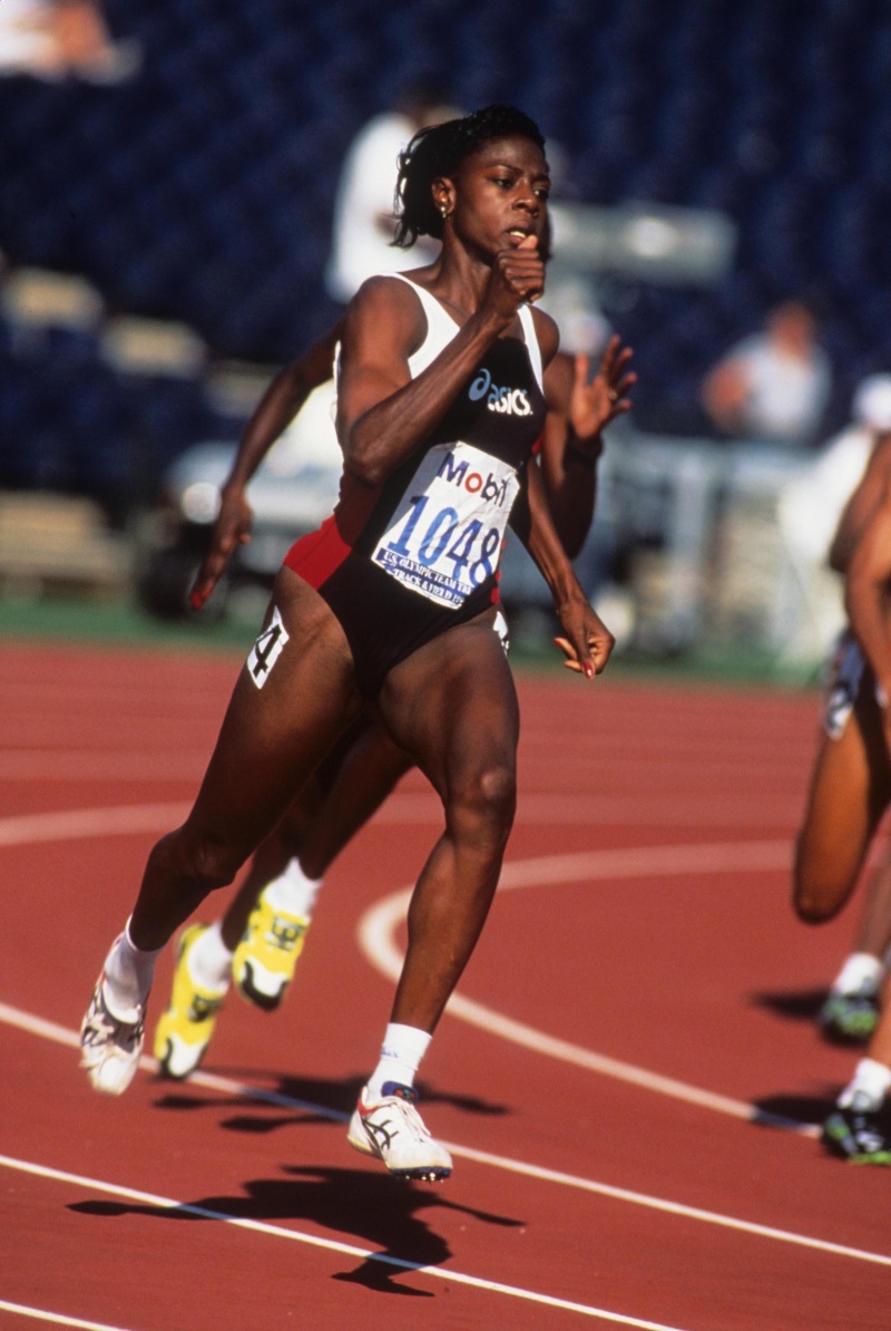 Maicel Malone running a race