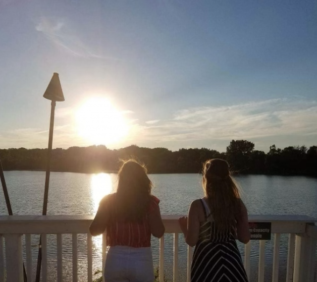 Sunset at Lake Geneva.