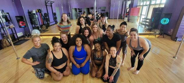 Chrome Fitness Group posing for a picture.
