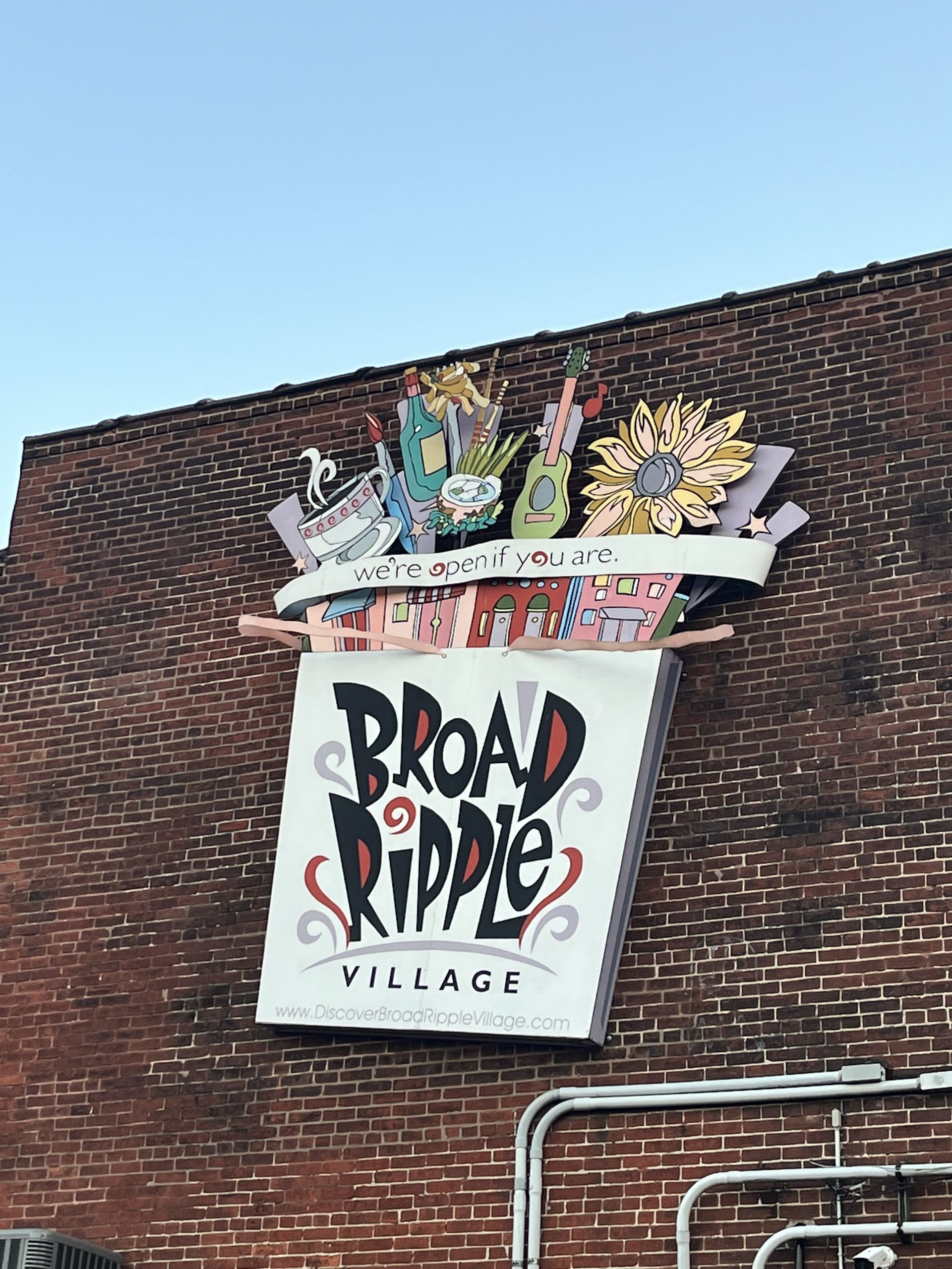 Broad Ripple Village sign.