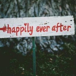 Happily Ever After on a sign.