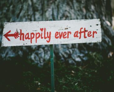 Happily Ever After on a sign.