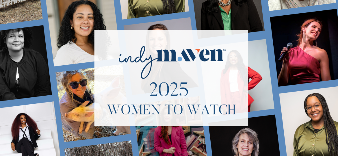 2025 Women to Watch Featured Image (Text with pictures of women in the background)