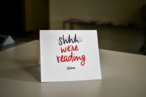 Shh...we're reading sign.