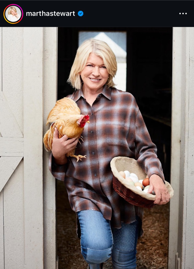 Martha Stewart - Chicken Coop Instagram Post