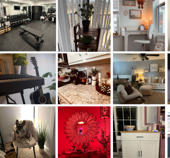 Cover Photo - Collage of Home Wellness Photos.