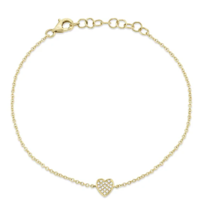 Pave Heart Bracelet
