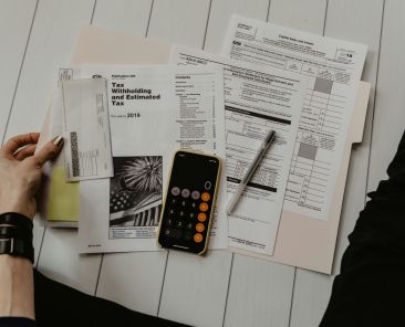 A scene of paperwork and receipts.