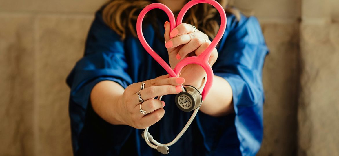 stethoscope in the shape of a heart