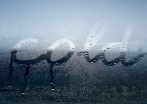 cold written on a window