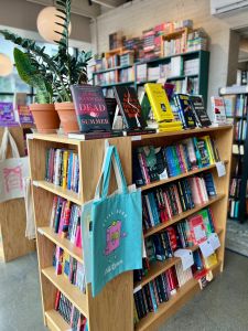 shelves of books